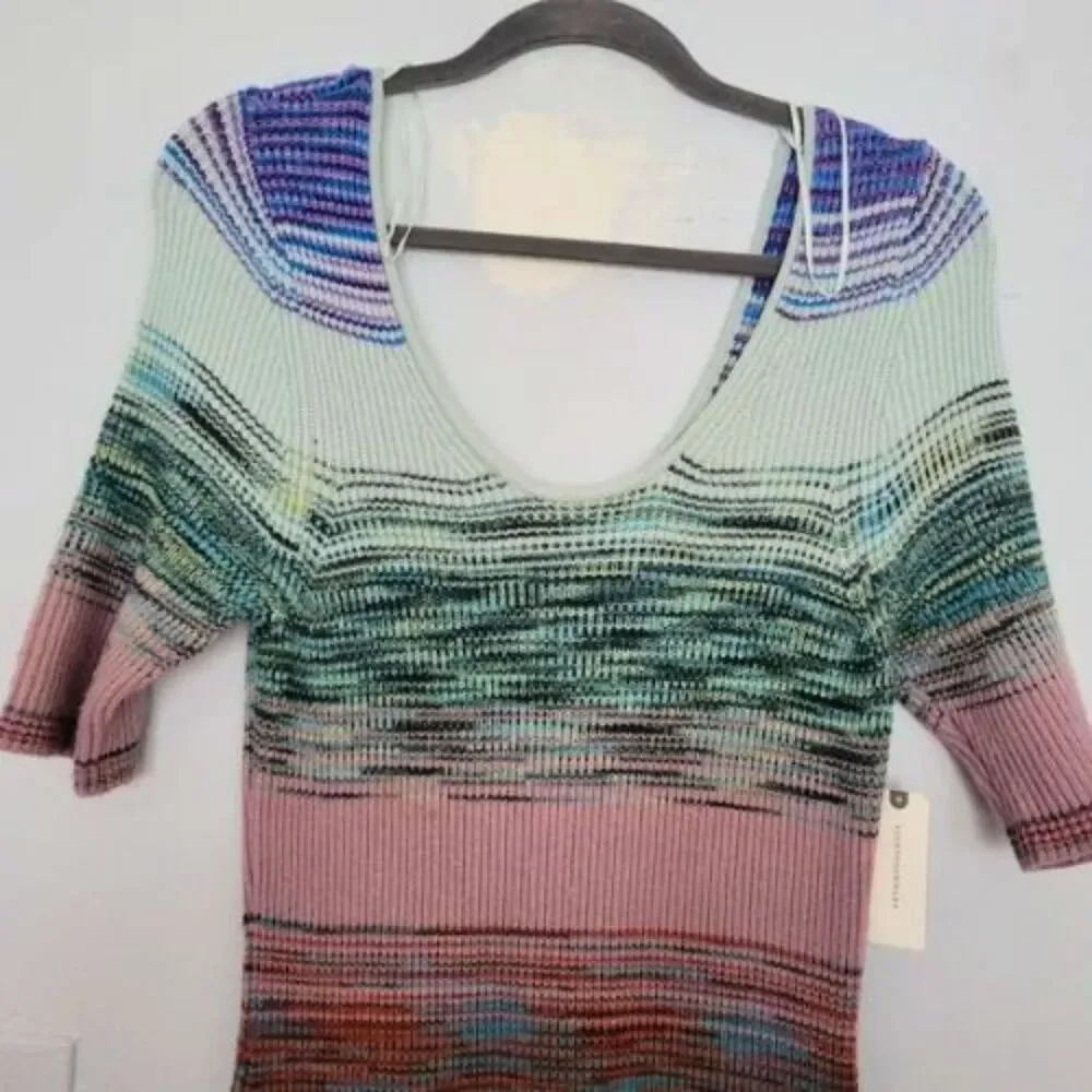 NWT Anthropologie Space-Dyed Knit Midi Dress | L